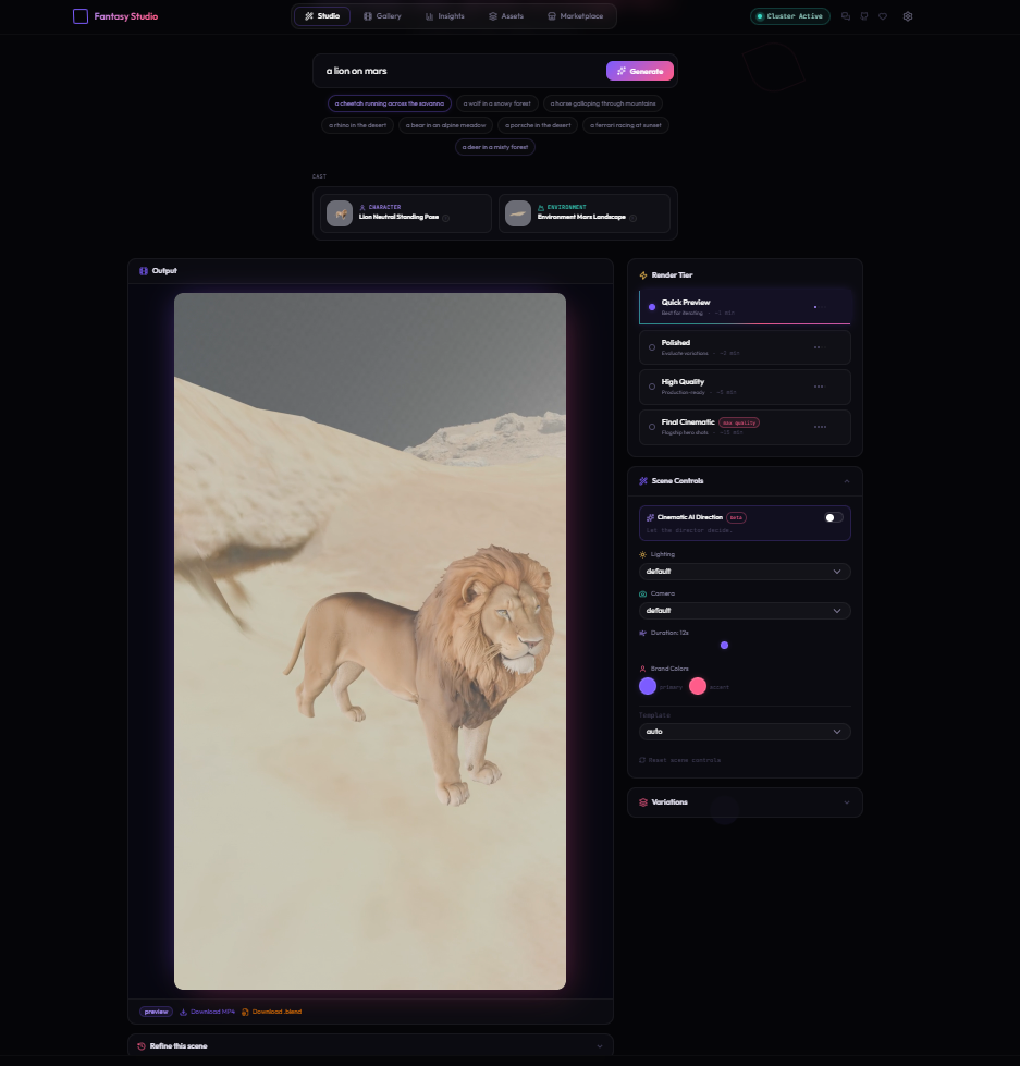 Fantasy Studio main canvas