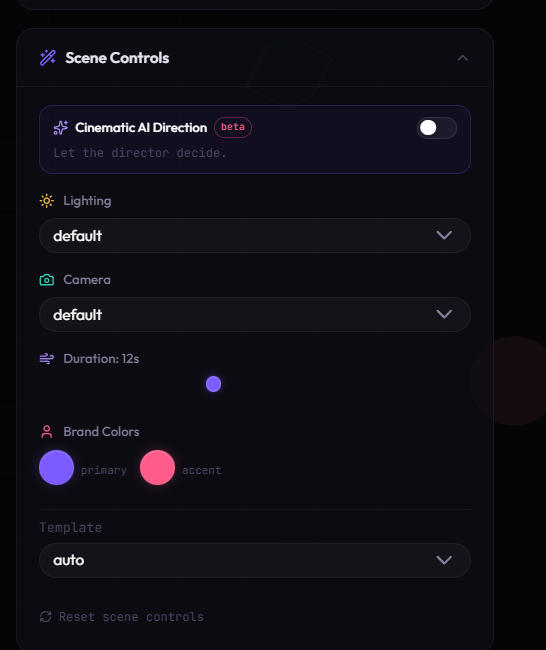 Scene controls